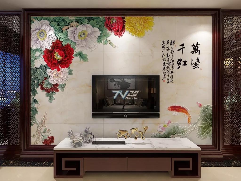 極具藝術(shù)的電視背景墻，顏值爆表