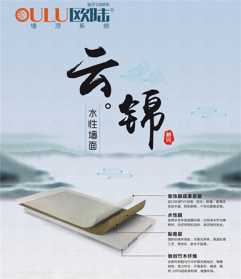 歐陸美居云錦系列水性墻面，成就精美無比的墻面藝術(shù)品！
